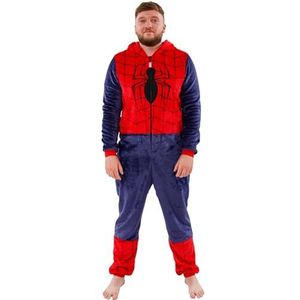 Marvel Onesies Voor Mannen | Spiderman Kostuum voor Volwassenen | Officiële Spiderman Merchandise | Klein