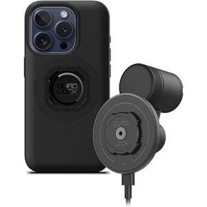 Quad Lock Luchtventi Telefoonhouder Kit voor Auto met MAG Draadloze Oplaadkop V2 en MAG Telefoonhoesje voor iPhone 15 Pro