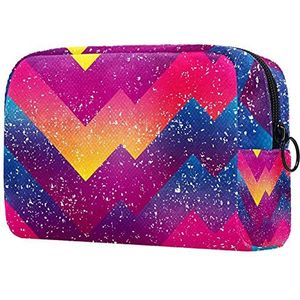 Toilettas Cosmetische Reizen Make-up Organizer Waszak Pouch met Rits Roze Aquarel Luipaard Print voor Reizen Accessoires Essentials, Multi 5, 7.3x3x5.1in, Beauty Case