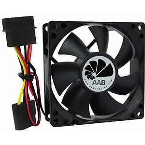 AABCOOLING Fan 8 - Economy Series 80mm PC Ventilator, CPU Koeler, Luchtinlaat, Behuizing, 12V, Luchtkoeler 25 dB (A)