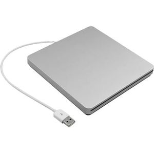 Draagbare externe dvd-optische drive USB 2.0 cd-dvd-brander for laptop-pc Soepele werking(Silver)