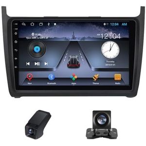Autoradio 2 DIN met scherm Compatibel met CarPlay geldt voor Volkswagen POLO 5 2008-2020 9 inch touchscreen Bluetooth Stereo Auto Android Auto Bluetooth/Achteruitrijcamera/FM AM(NF-1)