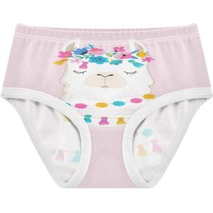 YOUJUNER Meisjesondergoed Leuke Alpaca Lama Lama Print Peuter Slipje Katoenen Broek Kleine Meisjes Slips Comfort Kids Onderbroek, Meerkleurig, 5 jaar