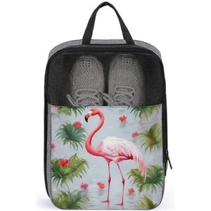 Schoenentas, witte flamingo bedrukte schoenentas, opslag hangende schoenentas, badhanddoek opbergtas, grijs, één maat, stijlvol, Grijs, Eén maat, Stijlvol