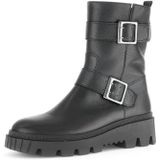 Gabor - Bikerboots - Zwart - Nerfleer/Suède - Blokhak 5 cm
