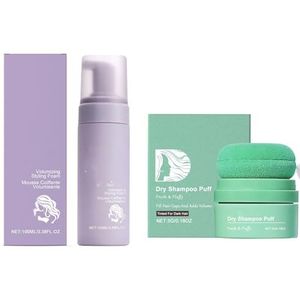 Droogshampoo Puff, Matte Poeder Droogshampoo Applicator Voor Mannen Vrouwen Donker Haar (2)