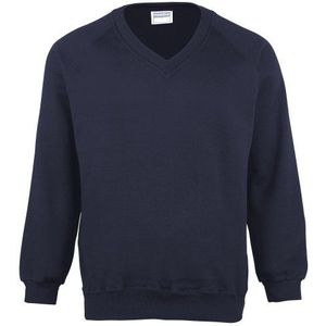 Maddins Sweatshirt met V-hals voor kinderen, Navy Blauw, Giropetto: 66cm