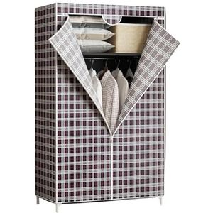 HVDBEYASA Canvas kleerkasten voor slaapkamer stoffen kledingkast draagbare kledingkasten voor slaapkamer kleding opslag kledingkast pop-up kledingkast enkele canvas kledingkast kledingkast met planken
