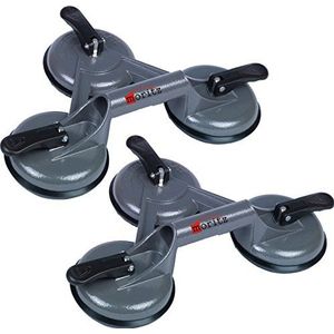 Moritz Aluminium zuiglifter, glaszuiger, 120 kg, 120 mm, vacuümheffer met 3 zuignappen (2)