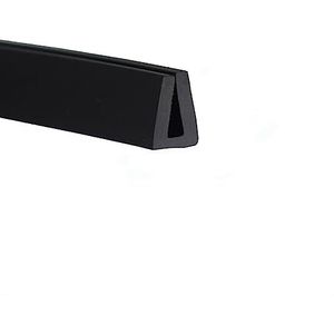 U-vorm rubber U-kanaal rubberen randafwerking 3,28 ft zwarte platte bodem autodeur randafdichting tochtstrip for raam- en deurgeluidsisolatie, breedte x hoogte, 10 mm x 4 mm (Size : 10mm x 5mm)