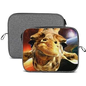Neon Giraffe Laptop Sleeve Case Beschermende Notebook Draagtas Reizen Aktetas 13 inch