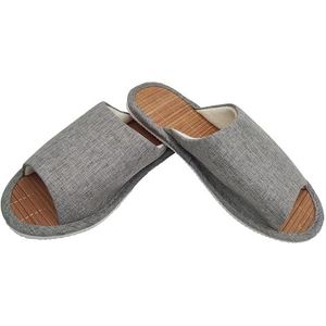 Defonseca Zen-pantoffels, zomerschoenen voor heren met houten bodem, antislip pantoffels voor de zomer, Grijs, 40/41 EU