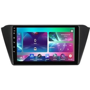 9"" Android 14 Touchscreen Autoradio 2 din met AHD Omgekeerd beeld Bediening op het stuur Bluetooth GPS navigatie Draadloze CarPlay voor Skoda Fabia 2015(Q100(1+32G))