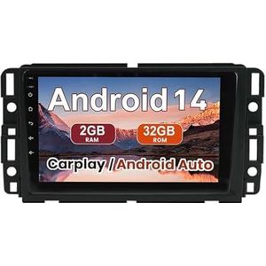 Android 15 Autoradio 9 inch touchscreen voor Buick Enclave 2008-2012 Autoradio Navigatie met Carplay met GPS navigatie Bluetooth FM USB Steering Wheel Control(X7 6G+128G)