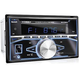 XOMAX - XM-2CDB622 - Autoradio - 2DIN - Bluetooth - RDS Radio Tuner - USB - SD voor MP3 WMA - 7 kleuren instelbaar