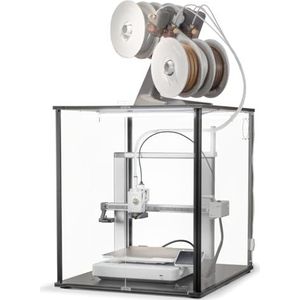 FNATR AMS Lite A1 Behuizing voor Bambu Lab A1, geur- en stoomafscherming, ventilatietoegang voor luchtreiniging, warmteafvoer, led, flexibele plaatsing, zwart