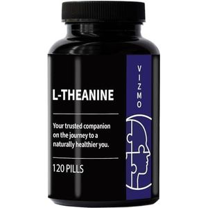 L-Theanine 200mg - 120 Veganistische Capsules voor Concentratie, Ontspanning en Stressvermindering - Natuurlijk Nootropicum voor Focus en Slaapkwaliteit - Hooggedoseerd, Gemakkelijk te Verteren, GMO-v