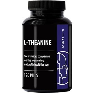 L-Theanine 200mg - 120 Veganistische Capsules voor Concentratie, Ontspanning en Stressvermindering - Natuurlijk Nootropicum voor Focus en Slaapkwaliteit - Hooggedoseerd, Gemakkelijk te Verteren, GMO-v