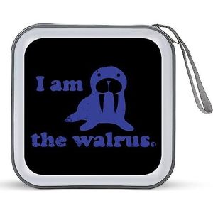 I Am The Walrus CD Case Houder Draagbare Disc Portemonnee Tas 40 Capaciteit Organizer Hard Plastic DVD Opbergtas voor Auto Thuis Reizen