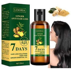 Lidoria Gember Anti Haaruitval,Lidoria Essentiële Olie,Lidoria Haargroeiolie,Lidoria Haarolie,Reparatie Beschadigd Haar, Gemberextract Haarverzorging Serum,1PCS