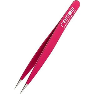 REMOS Splinterpincet - Edelstaal [INOX] 9,5 cm - Fijne Punt Fuxia