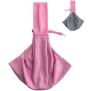 Hond Sling, Puppy Sling, Pet Sling Cat Transporter Draagtas Kat Rugzak Carrier Kleine huisdier Rugzak Verstelbare Pet Sling Konijn Carrier Kitten Carrier (Kleur: Roze)