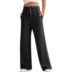 Womens Wide Leg Sweatpants with Drawstring High Waisted Straight Loose Baggy Sweat Pants Casual Lounge Pants (S,02)