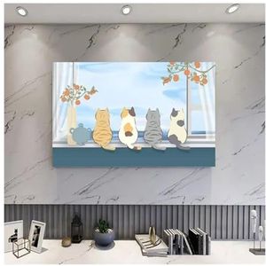 WLTYSM TV Cover Catoon TV Cover Bescherming Stofkap Huishoudelijke Opknoping TV Doek 32 tot 70 Inch Universele Decoratie TV Display Beschermers (1,55 inch (130 x 80 cm))
