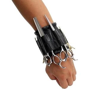 Kapperstas voor uitrusting 5 zakken koeienhuid haar schaar tas kapperstas kappers salon tas heuptas huisdier trimsalon schaar professionele kappers tas(A)