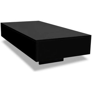 vidaXL Salontafel Hoogglans Zwart Salon Bijzet Tafel Tafels Bijzettafel Tafeltje