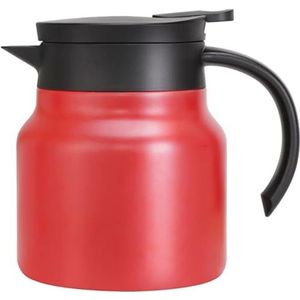 Thermische koffiekan, koffiepotfles, isolatiepot Dubbelwandige vacuüm thermische koffiekaraf Waterpot for thuis Thermische heetwaterkannen Roestvrijstalen vacuümflessen Isolatiepot(Red)