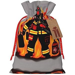 LANOLU Retro metalen bord brandweerman vlam van zijn leven - brandweercadeaus voor mannen, cadeau-ideeën voor mannen, decoratieve brandweerbord - metalen bord met spreuk in 20x30cm