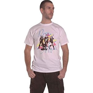 Roxy Music T Shirt Guitars Band Logo nieuw Mannen Wit