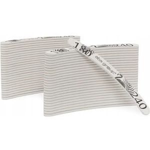 Aba Group Nagelvijl 180/240 banaan standaard flamingo, professionele nagelvijlset voor nagels, gemaakt in Europa, 50 stuks