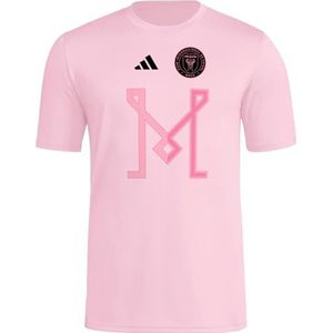 adidas Heren Inter Miami Cf Pre-Game T-shirt met korte mouwen, True Pink/Club Inter De Futbol Miami, XXL