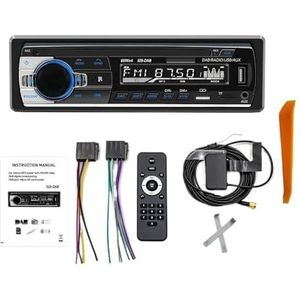 1din universele autoradio MP3-speler DAB/FM/BT/AUX/USB/TF/opladen van mobiele telefoon 7-kleurige lampjes JSD520(520DAB-SWC-32G)