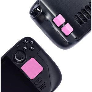Touchpad Protector Steam Deck, Touch Pads en Back Knoppen Beschermende Skin Texture Sticker voor Steam Deck Touch Trackpad, Luck&Link (Honingraat-roze, Touchpad+4 toetsen)