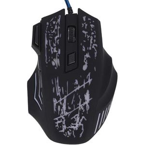 Muziek, 7 toetsen USB-kabelgebonden optische spelemuit Lichte computermuis voor pc-games voor 7/8/10/XP voor Vista voor Linux voor mac