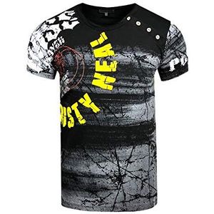 Rusty Neal Shirt  geel / zwart