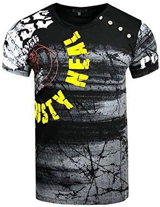 Rusty Neal Shirt  geel / zwart