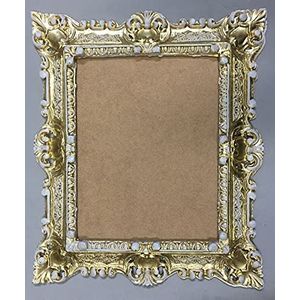 Barok fotolijst goud wit 45x38 fotolijst 30x24 rechthoekig motief frame antieke lijst met veiligheidsglas 3047