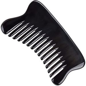 Zwarte Hoorn Kam Thuis Massage Statische Haarverlies Kam 1Pcs