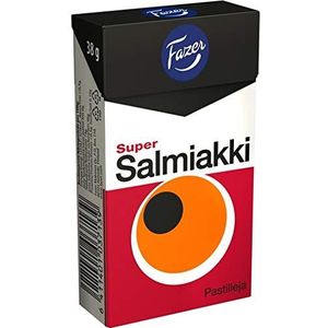 Fazer SuperSalmiakki pastilles Snoep 4 dozen of 38g