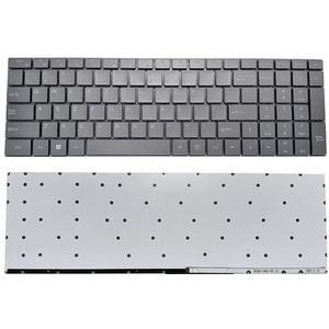US Engels laptoptoetsenbord met achtergrondverlichting voor SCDY-350-3-30 YXT-91-100 zilveren frame(Grey backlit)