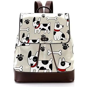 Gepersonaliseerde Schooltassen Boekentassen voor Tiener Grijze Hond Dalmatiër, Meerkleurig, 27x12.3x32cm, Rugzak Rugzakken