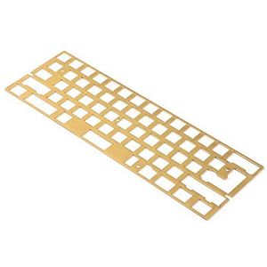 CNC 60% Pvd Messing Plaat Universele Positionering Board voor GH60 60% Toetsenbord DIY Ondersteuning ISO ANSI WKL (Sand Blast PVD)