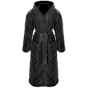 Gr�äfenstayn® Badjas voor dames en heren, knuffelig fleece, met capuchon, maat S-XXXL, Öko-Tex Standard 100, flanel-fleece