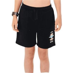 Junior Ripcurl Search Icon Fleece Shorts - Boy Black