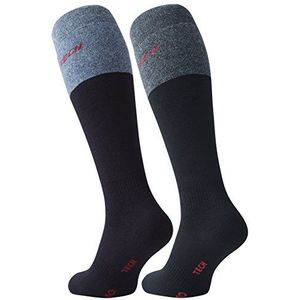 4 paar Thermo kniekousen voor heren - THERMO-TECH - 6-8 UK, Meerkleurig, 40-42 EU
