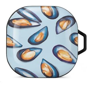 Zeevruchten Product Oordopjes Case Compatibel met Samsung Hard Shell Beschermende Cover Case Zwart-Stijl